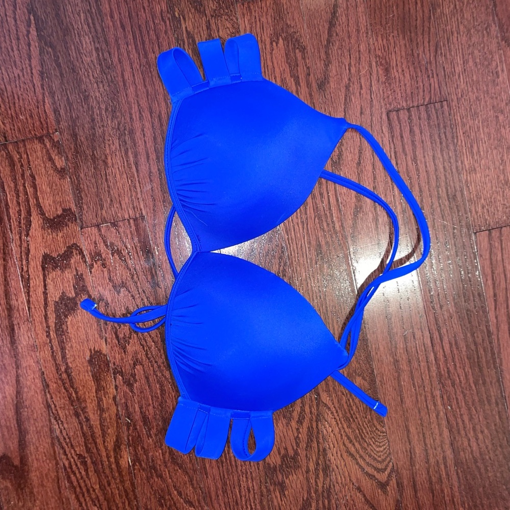 Royal blue push-up bikini top